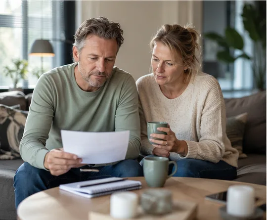 Stel dat thuis de energierekening en besparingen bekijkt